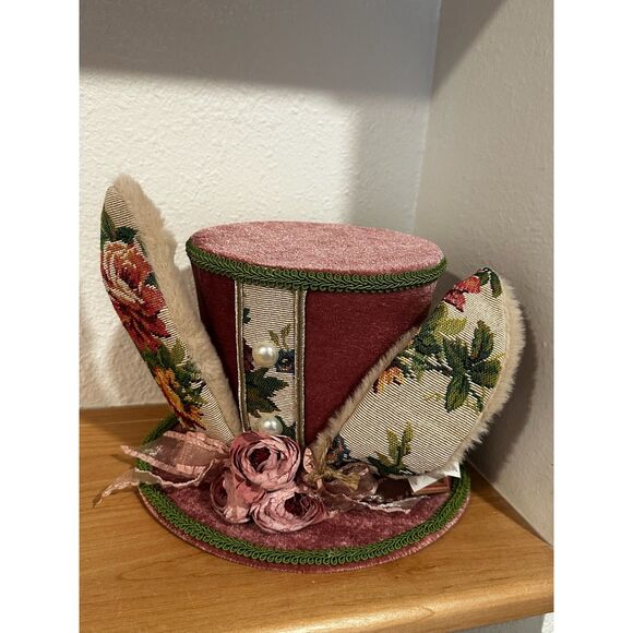 no brand Other - Victorian Bunny Tophat Mad Hatter Easter Decor by Begonia Market NWT